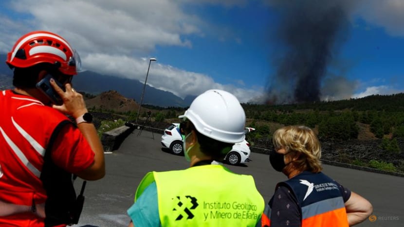Lava pours out of volcano on La Palma in Spain's Canary Islands