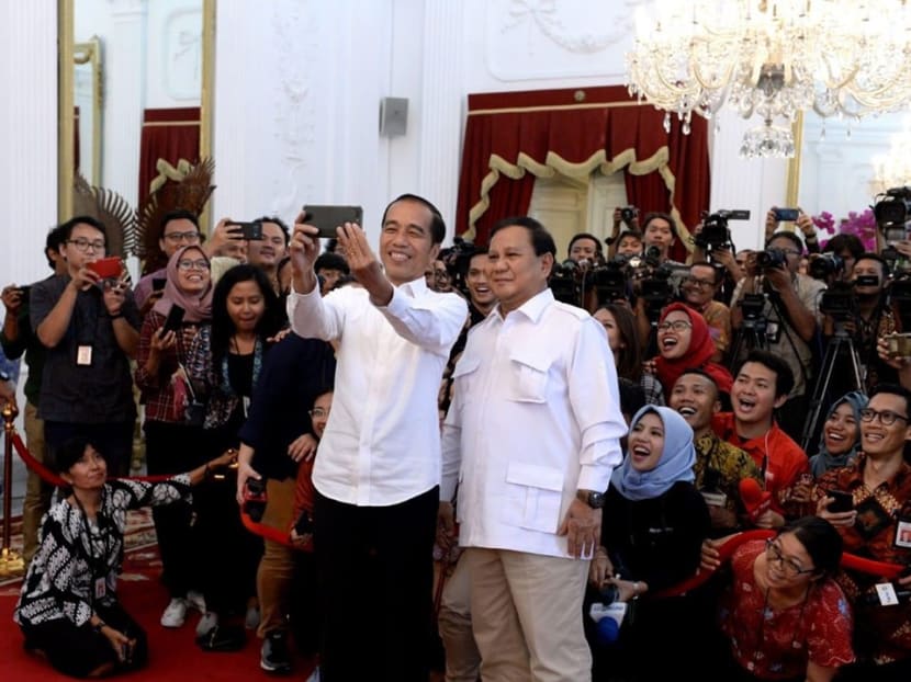 President Jokowi, seen here meeting his presidential election opponent Prabowo Subianto on Oct 11, did not talk about his Global Maritime Fulcrum vision during the election campaign and his swearing-in speech on Oct 20.