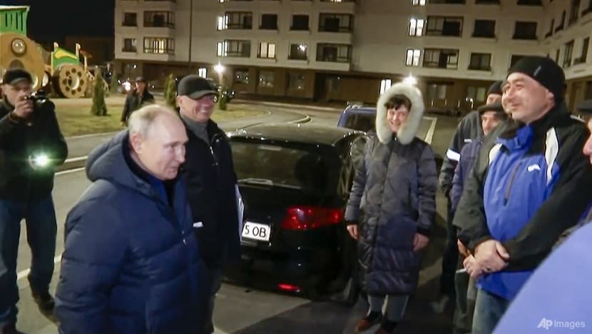 Vladimir Putin makes surprise trip to Russian-occupied Mariupol in wake of ICC warrant