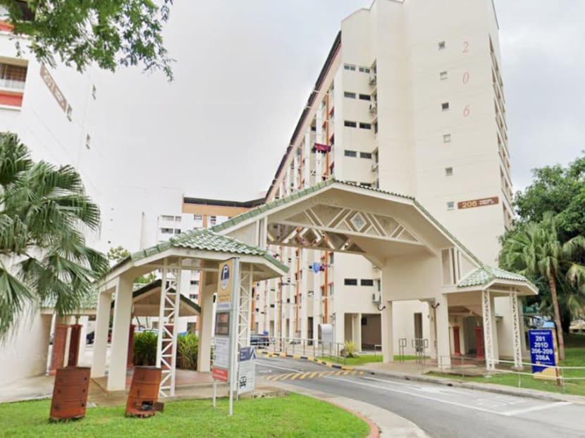 The 45-year-old man allegedly inflicted slash wounds on his estranged wife's neck, then left her bloodied and motionless at the void deck of a Tampines public housing block. The 45-year-old man allegedly inflicted slash wounds on his estranged wife's neck, then left her bloodied and motionless at the void deck of a Tampines public housing block.