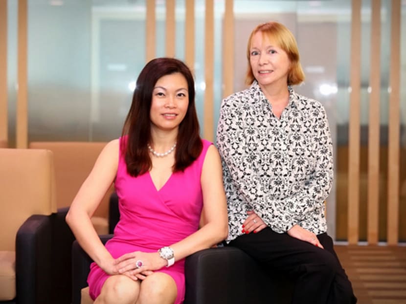 Aileen Tan (left), Chairman, and Karen Blal, member, of the National Human Resource Professional Certification Framework taskforce. Photo: Nuria Ling/TODAY