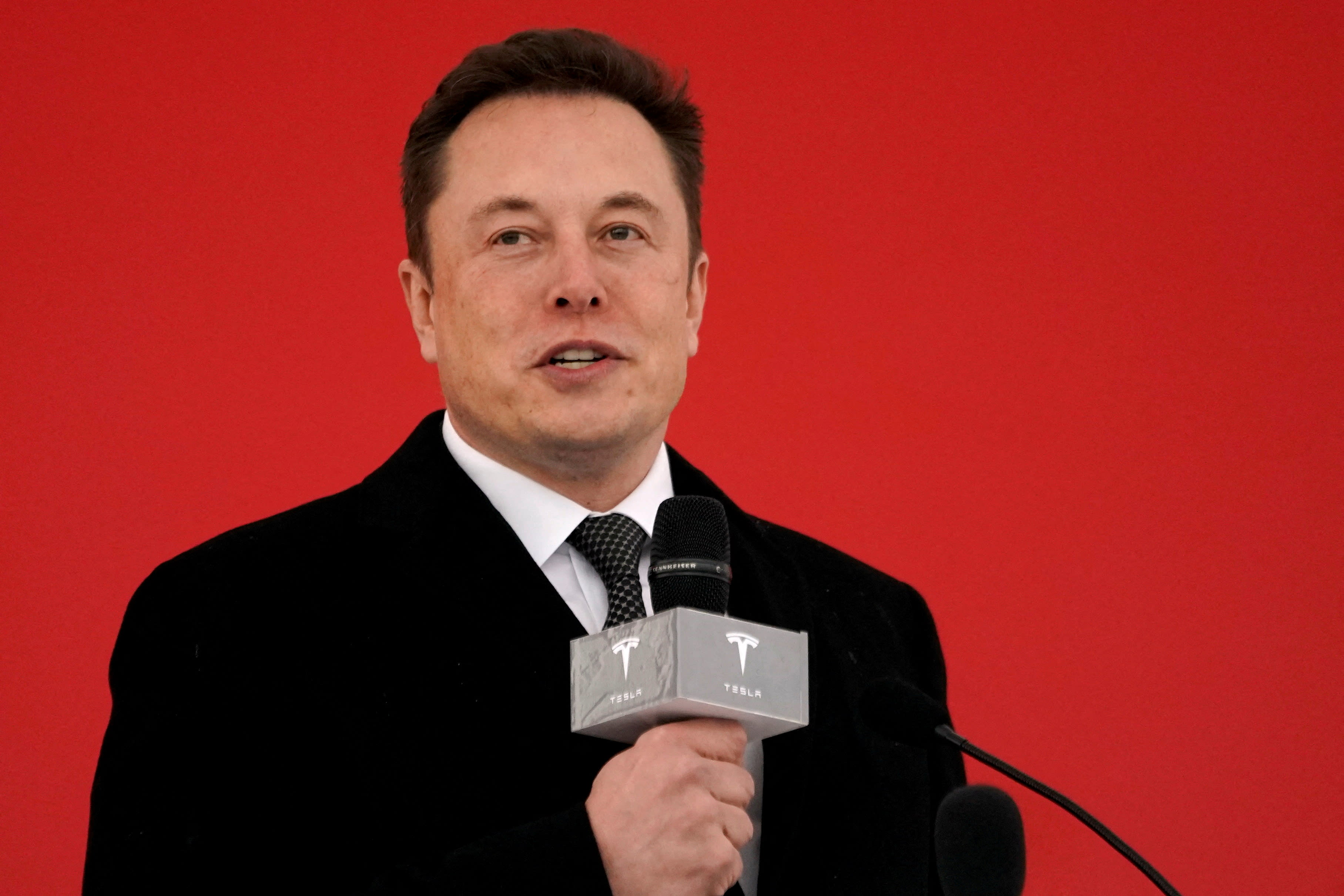 Tesla CEO Elon Musk attends the Tesla Shanghai Gigafactory groundbreaking ceremony in Shanghai, China on Jan 7, 2019. 

