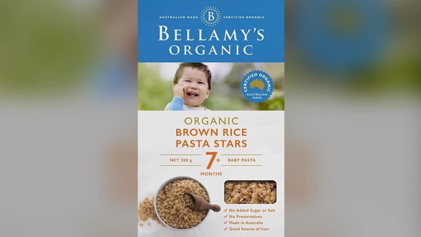 High levels of arsenic found in Bellamy’s Organic baby pasta, recall issued by SFA