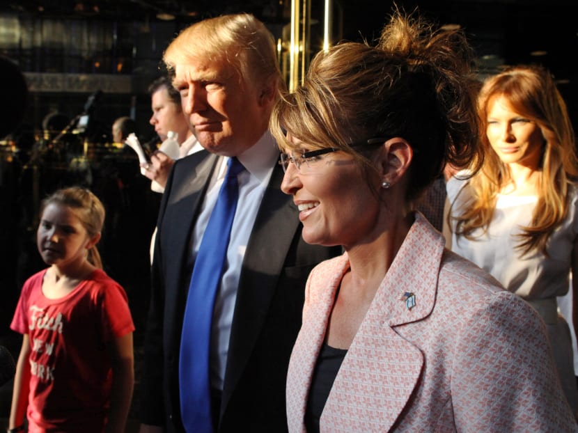 Republican presidential front-runner Trump received a key endorsement from conservative heavyweight Sarah Palin. AP file photo.