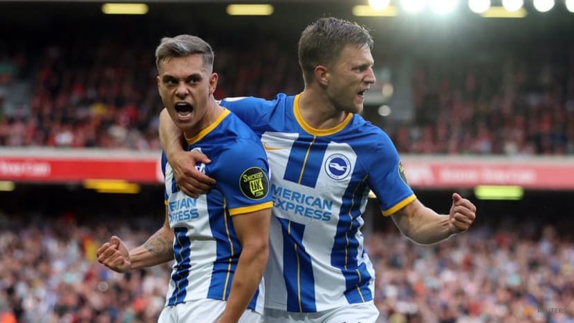 Trossard hat-trick earns Brighton hard-fought draw at Liverpool