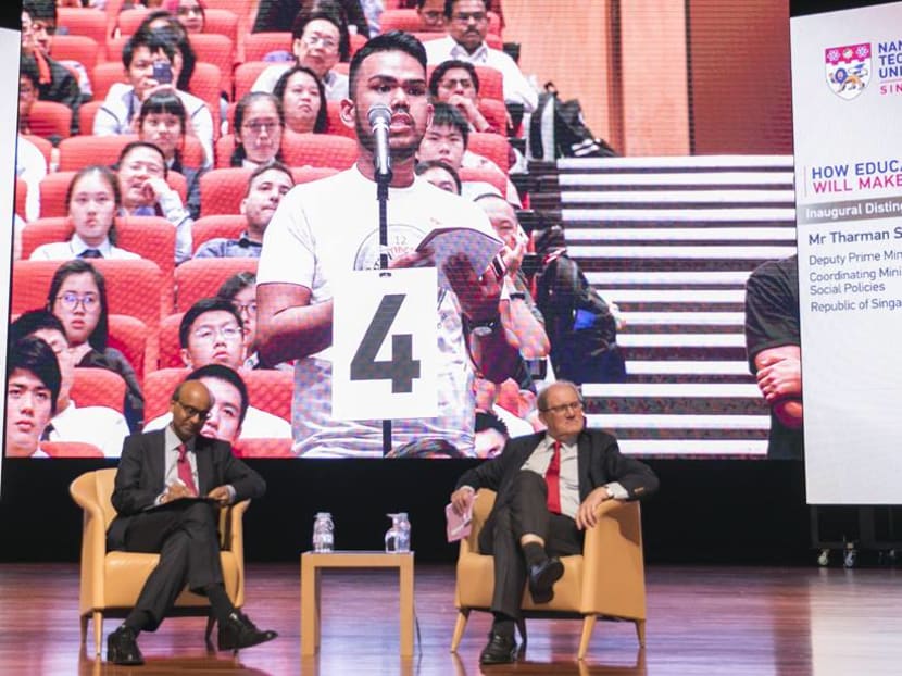 During the dialogue at the inaugural Majulah Lecture at the Nanyang Technological University, Mr Tharman was asked by an audience member whether he agreed with the PAP’s tactics of engaging in gutter politics and character assassination in recent elections, including the Bukit Batok by-election which was held in May last year. Photo: Mr Tharman Shanmugaratnam's Facebook Page