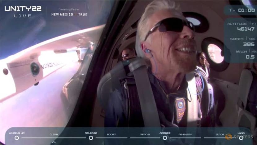 Virgin Galactic's Branson soars to space aboard rocket plane Virgin Galactic's Branson soars to space aboard rocket plane