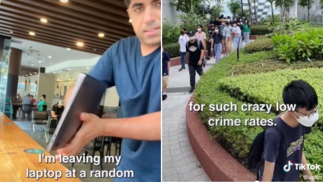 为证明新加坡有多安全 外国网红把笔电留在咖啡厅一小时