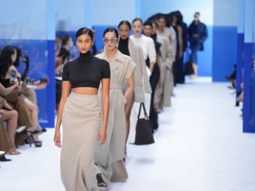 Max Mara evokes feminine modernity with a neutral colour palette 