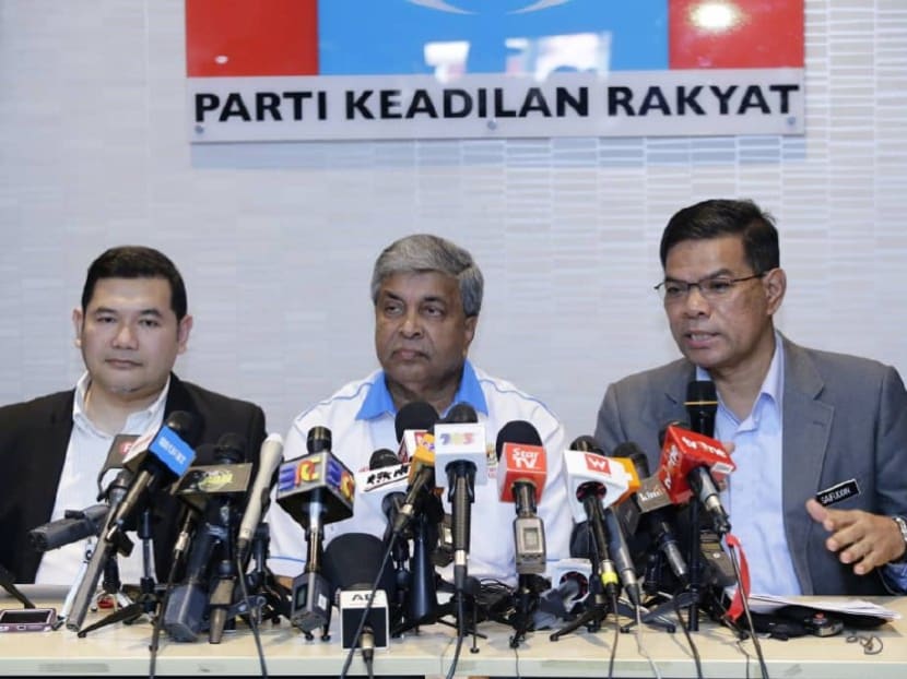 Port Dickson’s incumbent lawmaker Danyal Balagopal Abdullah (centre) said he will resign as Member of Parliament.