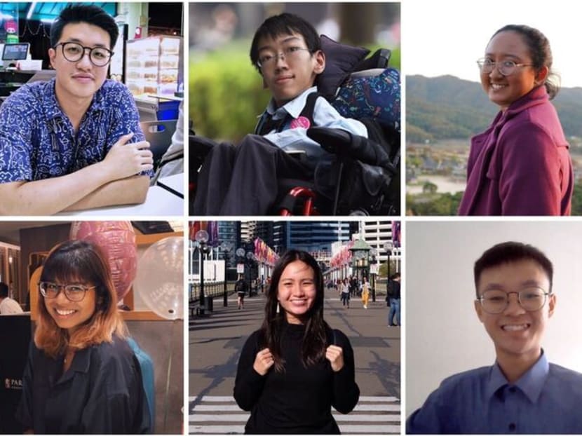 From top left in clockwise direction: Mr Yeo, 26, a full-time artist; Mr Tiong, 22, an undergraduate; Ms Nazira, 24, a public servant; Mr Chong, 22, an undergraduate; Ms Tan, 24, an external auditor and Ms Elangovan, 22, an undergraduate.