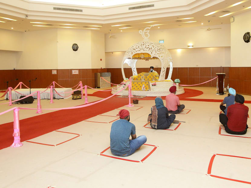 Live music will resume at the Central Sikh Temple in Towner Road next Saturday. As part of safe management measures, the congregation will be at least 3m away from the stage, where musicians will perform religious hymns. Live music will resume at the Central Sikh Temple in Towner Road next Saturday. As part of safe management measures, the congregation will be at least 3m away from the stage, where musicians will perform religious hymns.