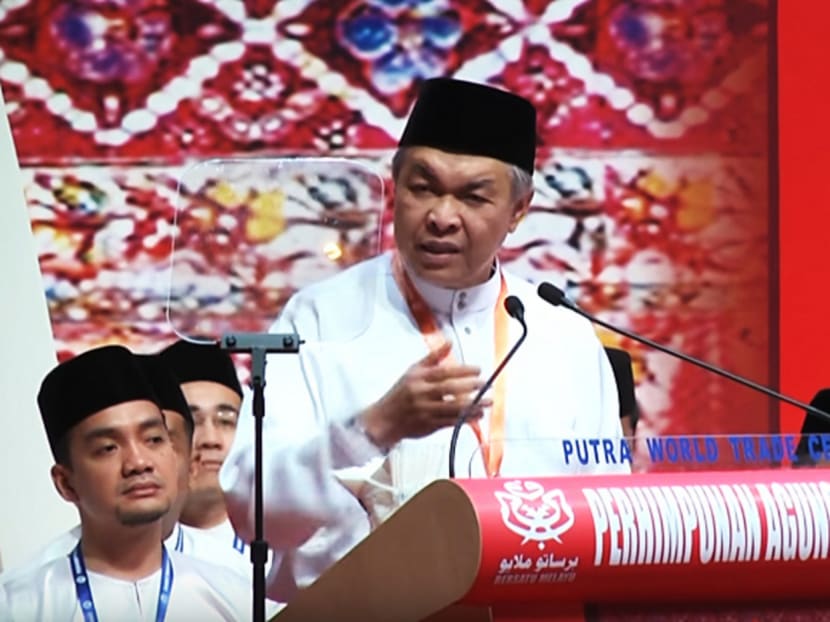 Malaysia Deputy PM and Umno VP Ahmad Zahid Hamidi on Nov 29. There are signs of dissent within BN, which includes Umno, among other parties. PHOTO: YouTube/ Ahmad Zahid Hamidi