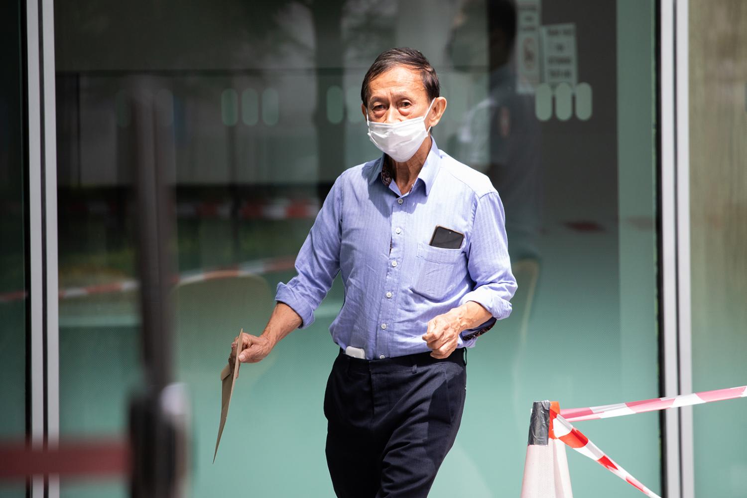 Yeo Choon Chua arrives at the State Courts on June 3, 2022.