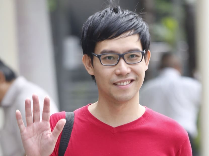 Roy Ngerng arriving at the State Courts today (Oct 7). Photo: Ernest Chua