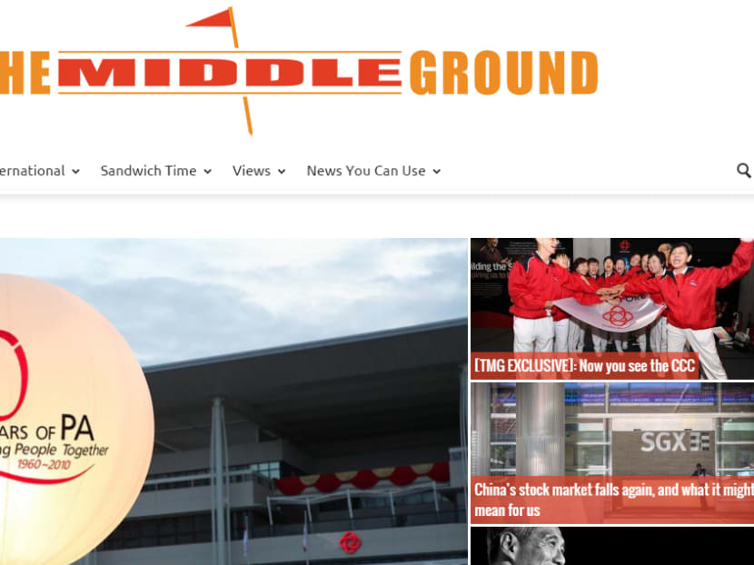 A screenshot of The Middle Ground website.