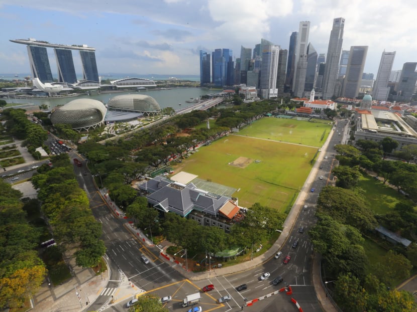 Aerial view of the Singapore skyline taken on Feb 23, 2016. Photo: Ernest Chua