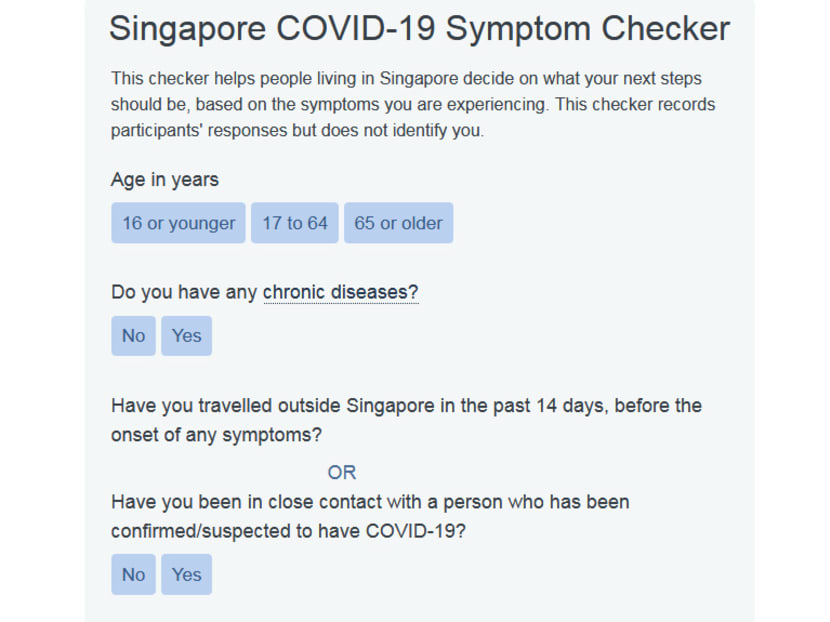 The Covid-19 Symptom Checker will prompt an individual to answer a short list of questions and then offer a recommendation on what the person’s next course of action should be. The Covid-19 Symptom Checker will prompt an individual to answer a short list of questions and then offer a recommendation on what the person’s next course of action should be.