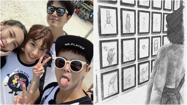 家人为小鬼黄鸿升办展览　女友峮峮低调现身