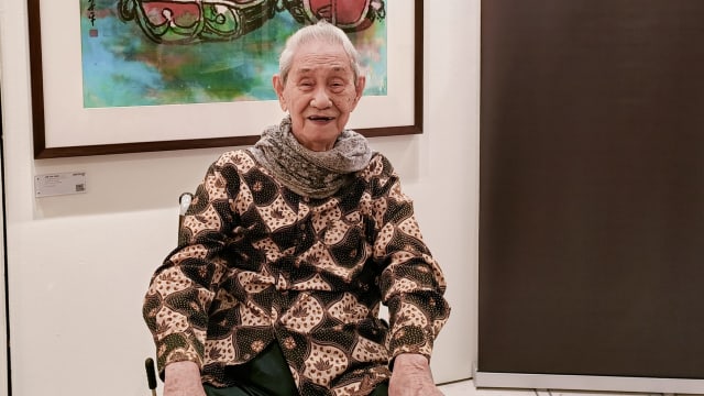 理解问答：101岁书画家林子平仍坚持每天作画