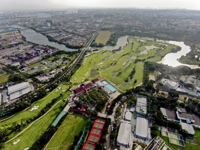 Jurong Country Club is seen in this photograph made using a drone camera.