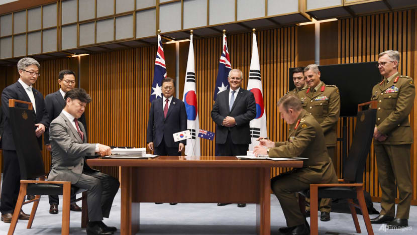 Australia and South Korea sign defence deal as leaders meet