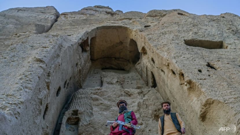 Taliban now guard site of Bamiyan Buddhas they destroyed Taliban now guard site of Bamiyan Buddhas they destroyed