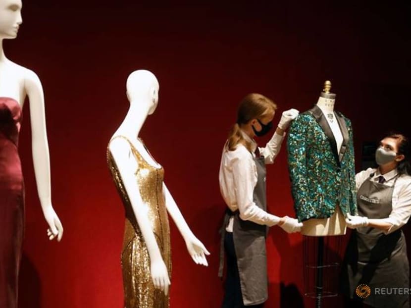 Mick Jagger jackets on sale in L'Wren Scott designs auction Mick Jagger jackets on sale in L'Wren Scott designs auction