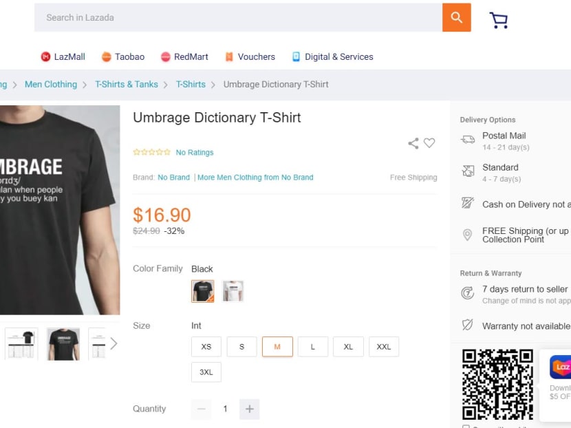 umbrage t shirt shopee