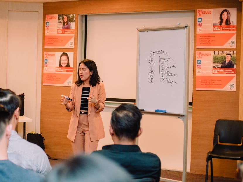 The author, seen here at a training workshop in 2019, first discovered her love for the stage at 15. 
