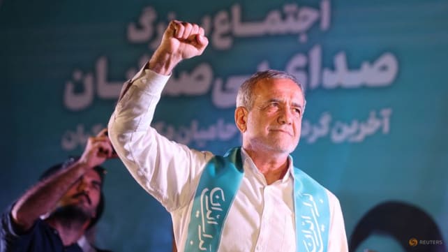 Moderate Pezeshkian wins Iran presidential election, urges people to stick with him  