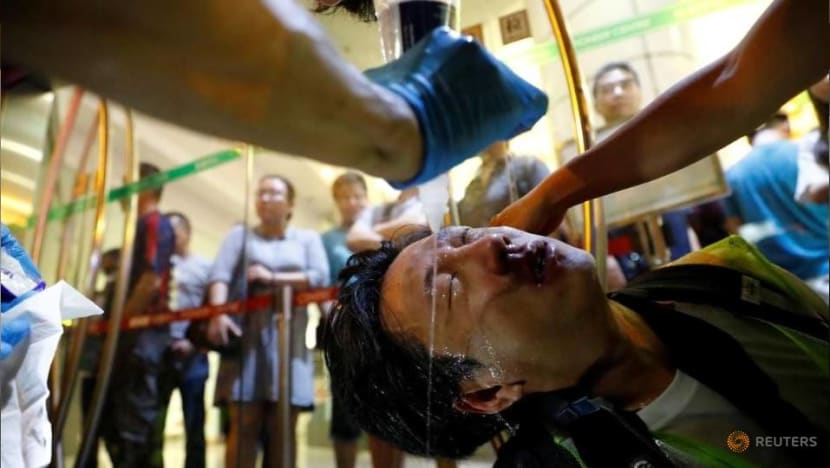 Hong Kong police fire tear gas again in Mong Kok Hong Kong police fire tear gas again in Mong Kok
