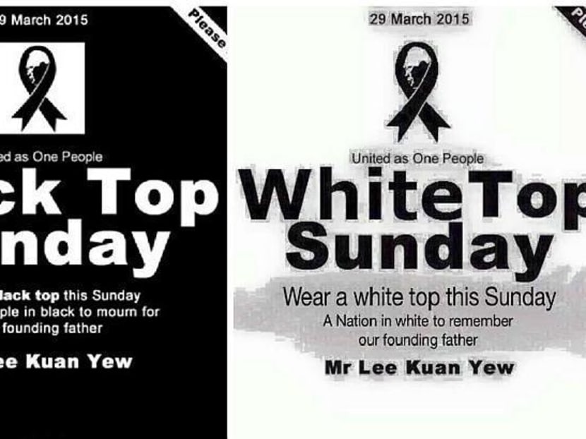 Social media is divided over the colour to wear for the state funeral service. Photo: Facebook