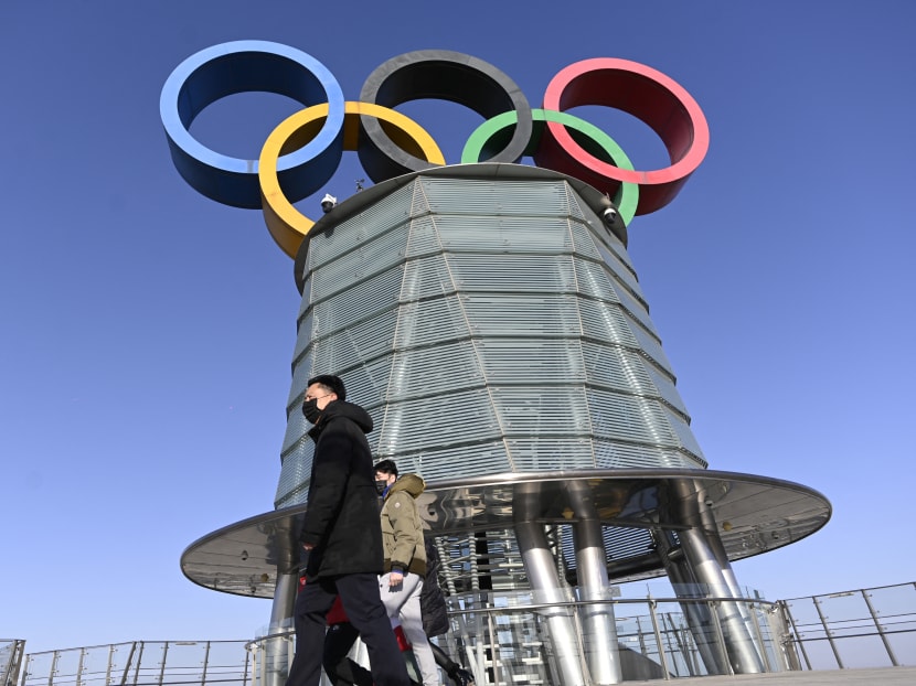 The Beijing Olympic tower in Beijing, China on Feb 3, 2021.