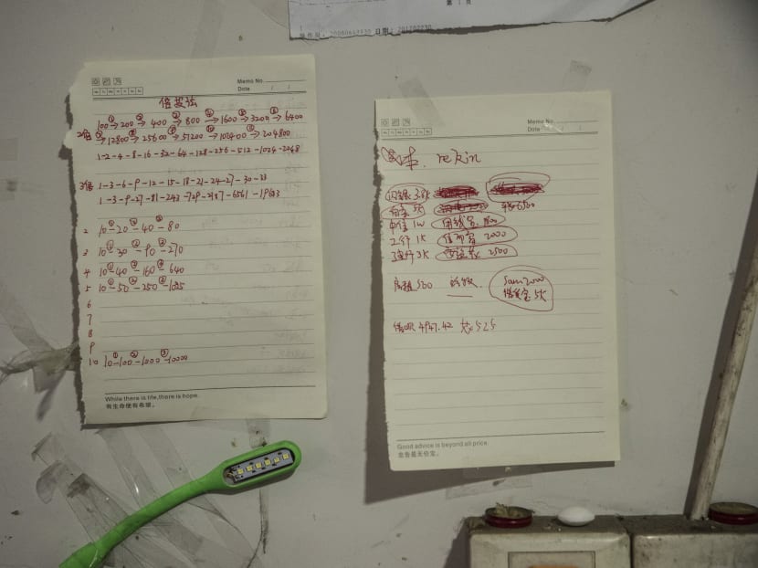 A tally of Bai Shichao's debt, including what he owes to online lending platforms, right, at his unheated room on the outskirts of Beijing. Government officials are moving to curb a new generation of businesses that make personal loans online, amid concerns about privacy and rising debt. Photo: The New York Times
