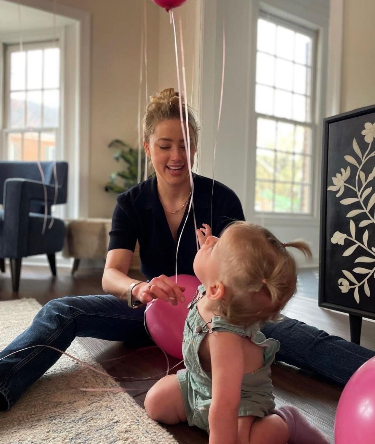 Amber Heard celebrates her daughter's first birthday. Amber Heard celebrates her daughter's first birthday.