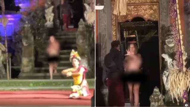 峇厘岛德国女游客全裸闯入舞蹈表演被捕