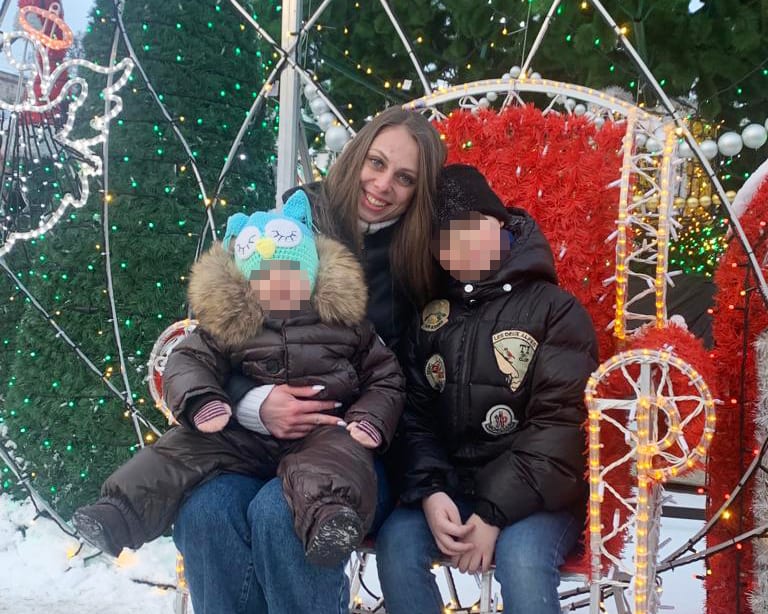Ms Liubovych, 30, and her two Singaporean sons aged two and eight are trying to return to Singapore from Ukraine. 

