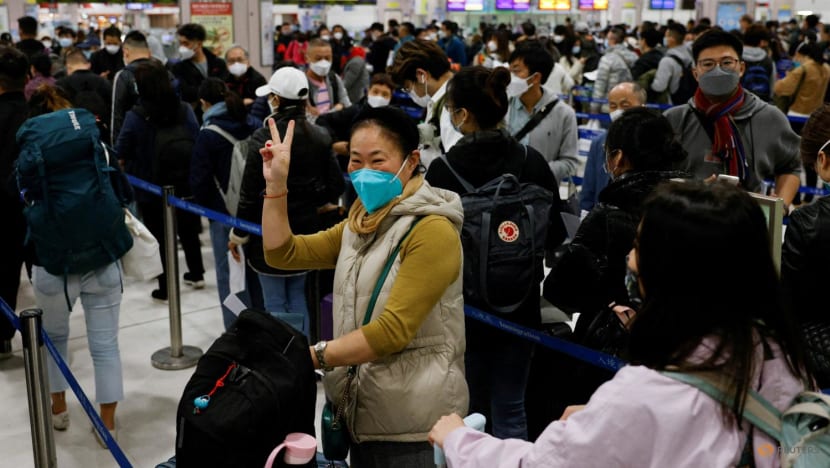 Excitement at Hong Kong's China border as quarantine lifted Excitement at Hong Kong's China border as quarantine lifted