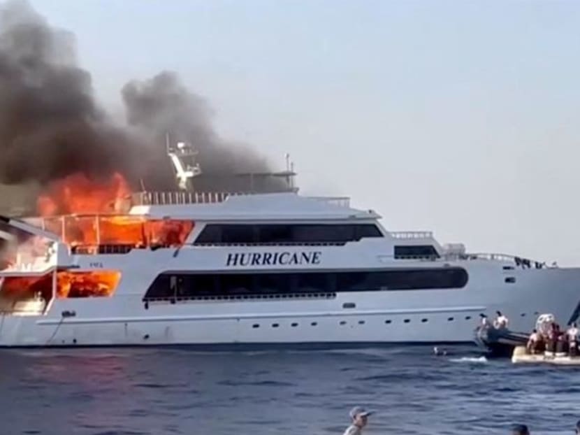 red sea cruise fire