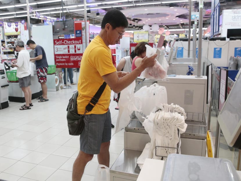 Why are consumers paying online for plastic shopping bags