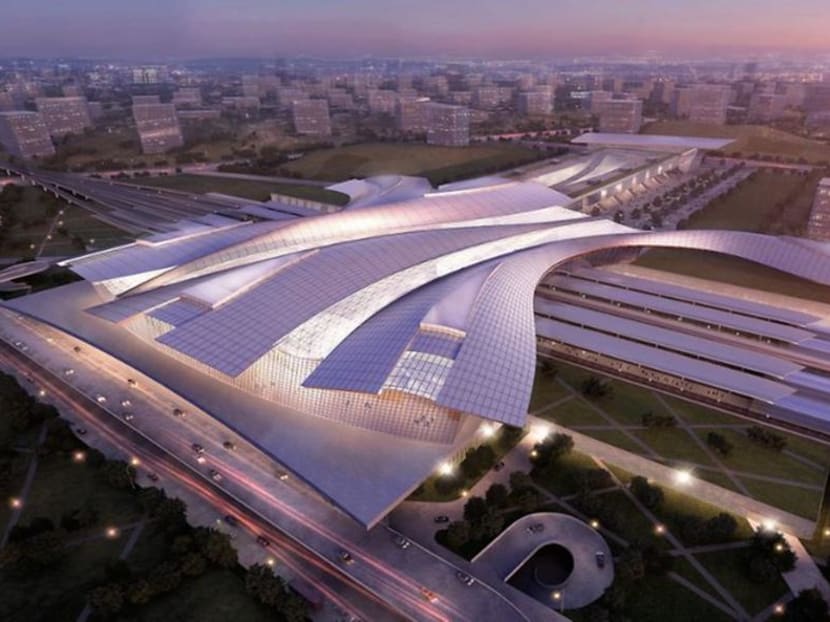 The concept design for the Iskandar Puteri station in Johor along the planned Singapore-Kuala Lumpur High-Speed Rail line. Malaysia says the estimated S$37.03 billion cost for the project includes expenses and items not disclosed by the previous administration.