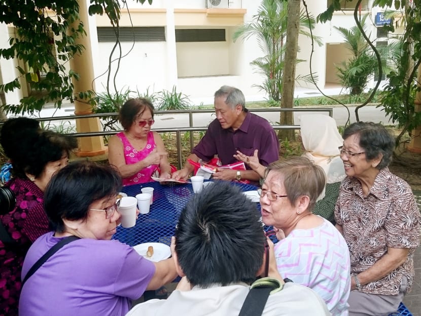 The PAP’s organising secretary Ng Eng Hen during a walkabout on Sunday. Dr Ng has called for fewer personal attacks and more serious debate during the campaigning period. Photo: Kelly Ng