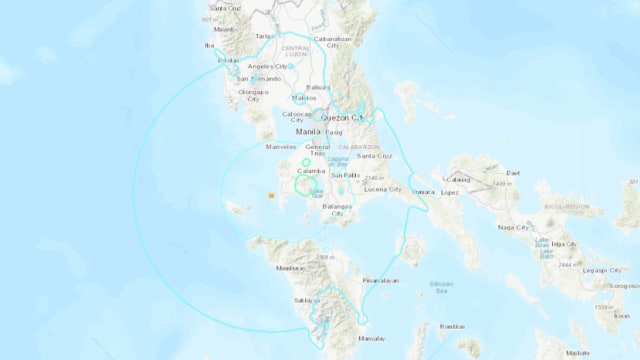 菲律宾马尼拉以南发生5.7地震