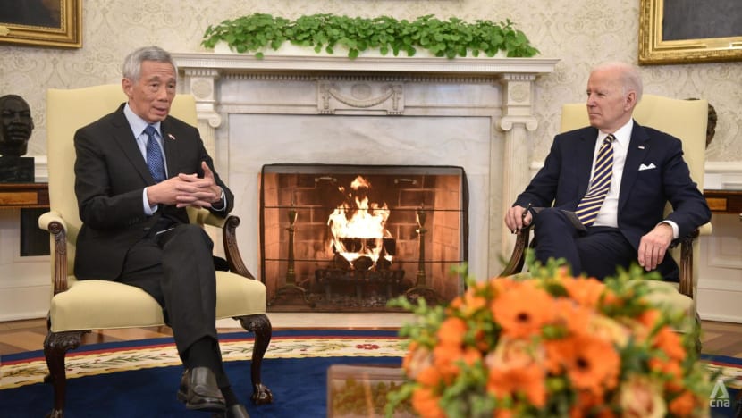Singapore PM Lee Hsien Loong meets US President Joe Biden at White House