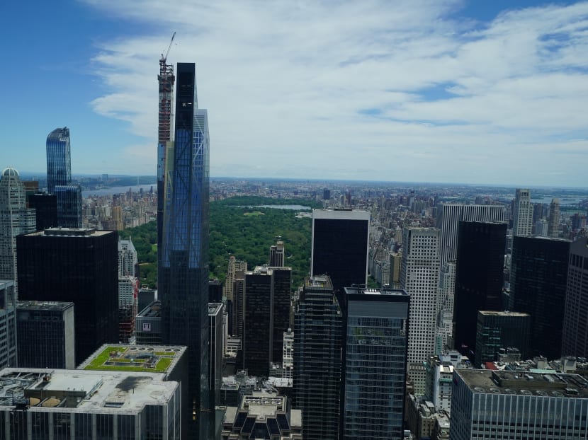 Central Park is pictured from the Top of the Rock in the Manhattan borough of New York City on June 11, 2019.