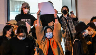 Blank sheets of paper become symbol of defiance in China COVID-19 protests