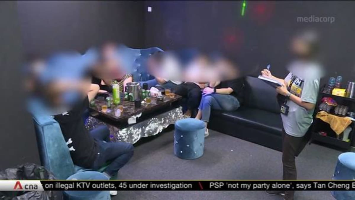 8 arrested in latenight raid on illegal KTV outlets, 45 under