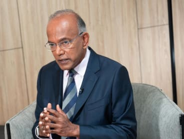 Law and Home Affairs Minister K Shanmugam speaking to the media on Jan 22, 2024. 