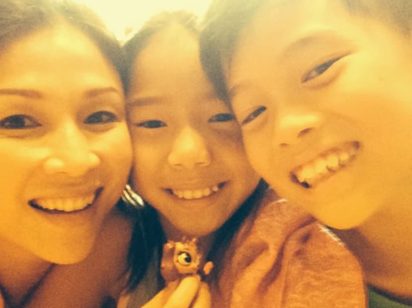 Wong Li Lin with her children, Sage, 12, and Jonas, 10. Photo: Wong Li Lin